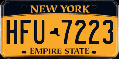 NY license plate HFU7223