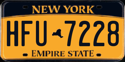 NY license plate HFU7228