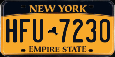 NY license plate HFU7230
