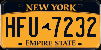 NY license plate HFU7232