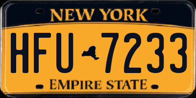 NY license plate HFU7233