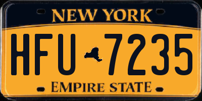 NY license plate HFU7235
