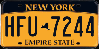 NY license plate HFU7244