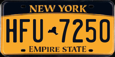 NY license plate HFU7250