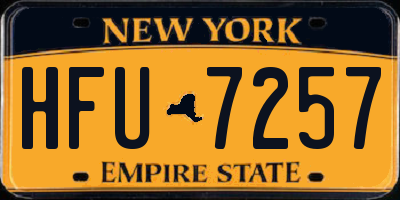 NY license plate HFU7257