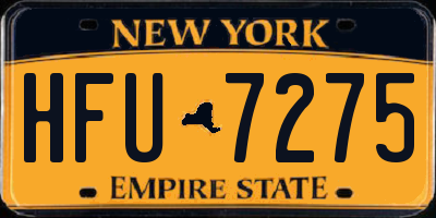 NY license plate HFU7275