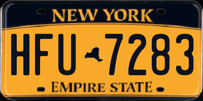 NY license plate HFU7283