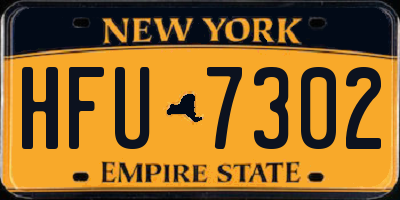 NY license plate HFU7302