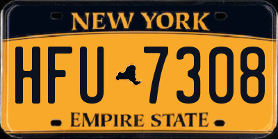 NY license plate HFU7308