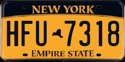 NY license plate HFU7318