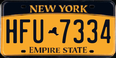 NY license plate HFU7334