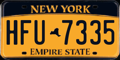 NY license plate HFU7335