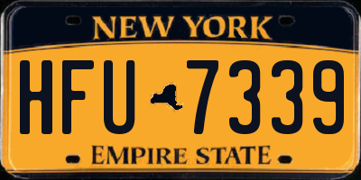 NY license plate HFU7339