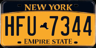 NY license plate HFU7344