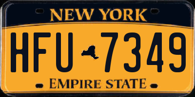 NY license plate HFU7349