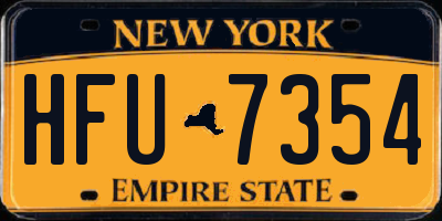 NY license plate HFU7354
