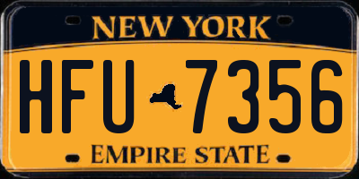 NY license plate HFU7356