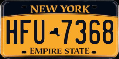 NY license plate HFU7368