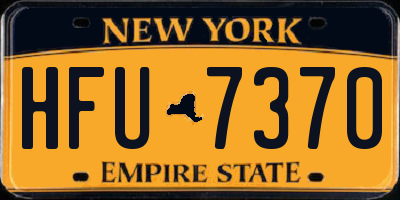 NY license plate HFU7370