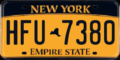 NY license plate HFU7380