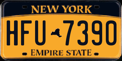 NY license plate HFU7390