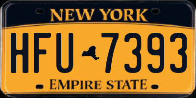 NY license plate HFU7393