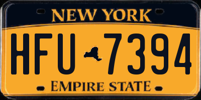 NY license plate HFU7394