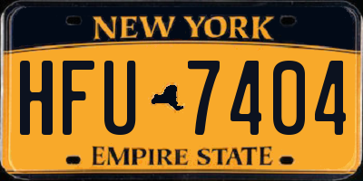 NY license plate HFU7404