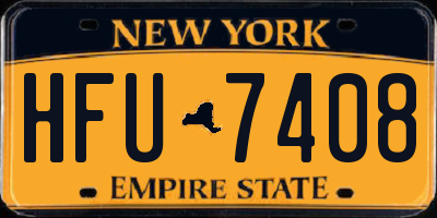 NY license plate HFU7408