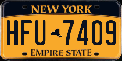 NY license plate HFU7409