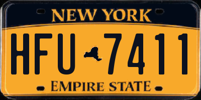 NY license plate HFU7411