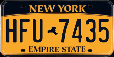 NY license plate HFU7435