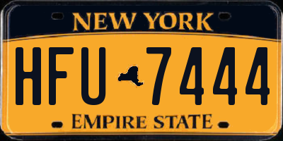NY license plate HFU7444