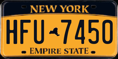 NY license plate HFU7450