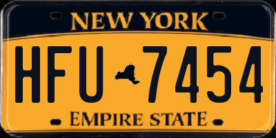 NY license plate HFU7454