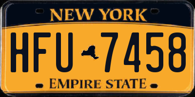 NY license plate HFU7458