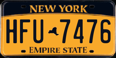 NY license plate HFU7476
