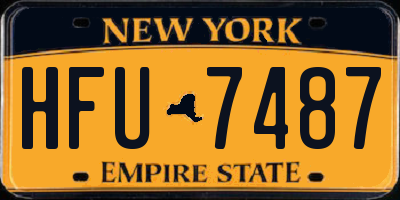 NY license plate HFU7487