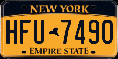 NY license plate HFU7490