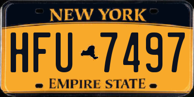 NY license plate HFU7497