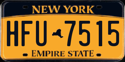 NY license plate HFU7515