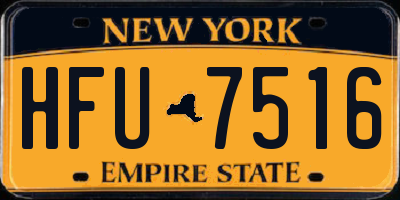 NY license plate HFU7516