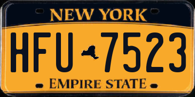 NY license plate HFU7523