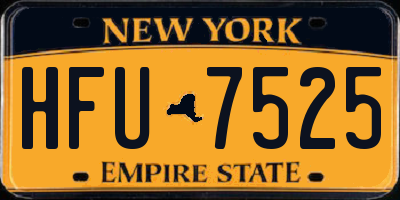 NY license plate HFU7525