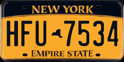 NY license plate HFU7534