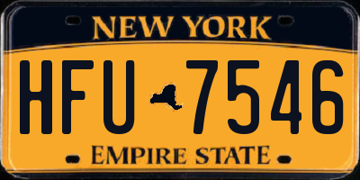 NY license plate HFU7546