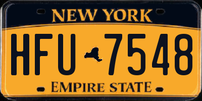 NY license plate HFU7548