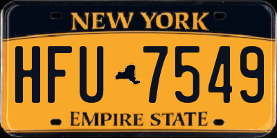 NY license plate HFU7549