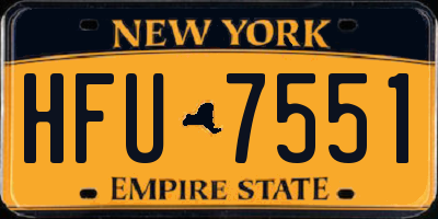NY license plate HFU7551