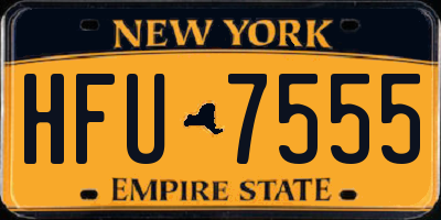NY license plate HFU7555
